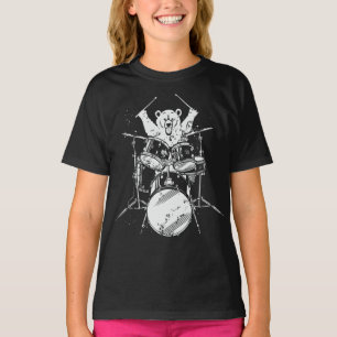 Beer Drummer die Drums Girl T-Shirt speelt