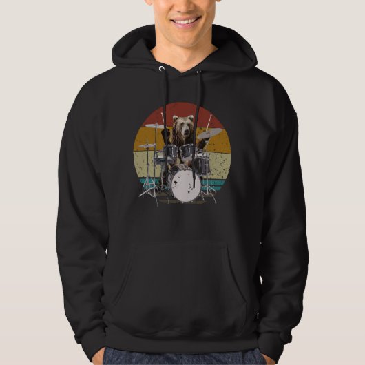 Beer Drummer die Drums Mannen Hoodie (Voorkant)
