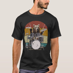 Beer Drummer die Drums Mannen T-Shirt afspeelt