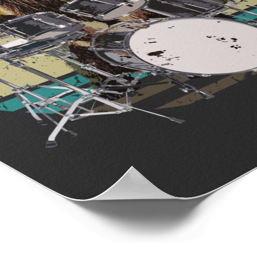 Beer Drummer-speldrums Poster (Hoek)