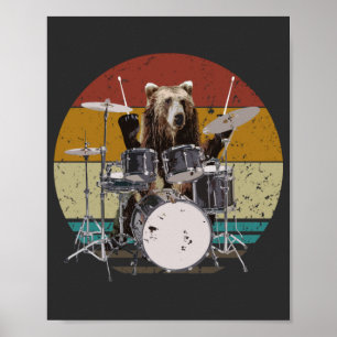Beer Drummer-speldrums Poster