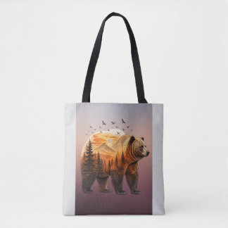 Beer Dubbele Belichting Bos Tote Bag