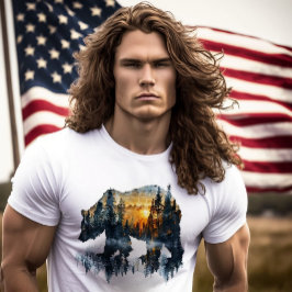 Beer Dubbele blootstelling T-shirt