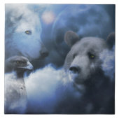 Beer, Eagle en Wolf Art Tegel Tegeltje (Voorkant)