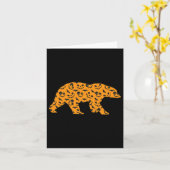 Beer Easy Halloween Outfit Mammal Animal Lazy Cost Kaart (Gele Bloem)