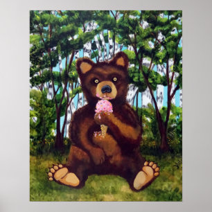Beer Eating Ice Cream Fine Art-Poster Poster