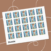 Beer Eating Ice Cream Kind Blauwe Sticker