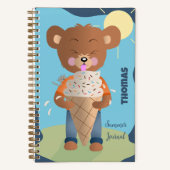 Beer Eating Ice Cream Kind Summer Journal Notitieb Notitieboek (Voorkant)