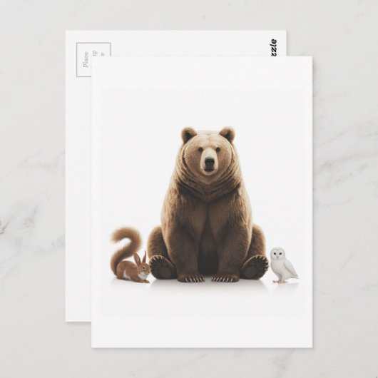 Beer eekhoornuil briefkaart (Voorkant / Achterkant)