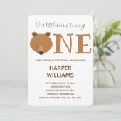 Beer Eén Dier Baby 1e Verjaardag Kaart (Staand voorkant)