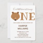 Beer Eén Dier Baby 1e Verjaardag Kaart (Voorkant)