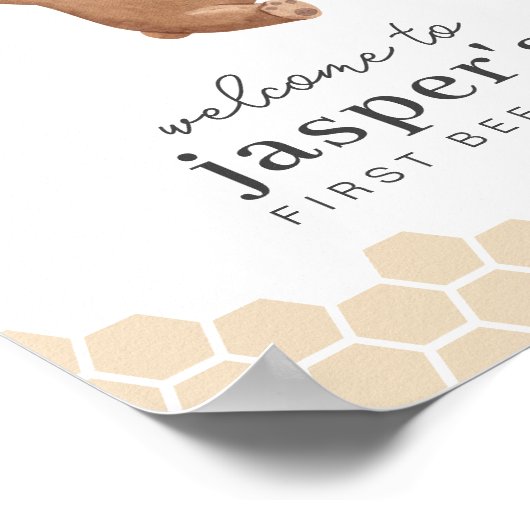 Beer eerste Poster van de bijendag (Hoek)