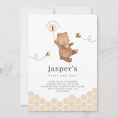 Beer eerste uitnodiging voor foto's van honing (Voorkant)