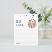 Beer eerste verjaardag Capsule Kaart - Teddy Bear (Staand voorkant)