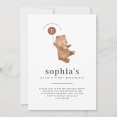 Beer Eerste verjaardag Uitnodiging Terracotta Ball (Voorkant)