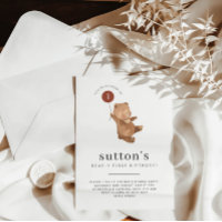 Beer eerste verjaardag Uitnodigingsballon