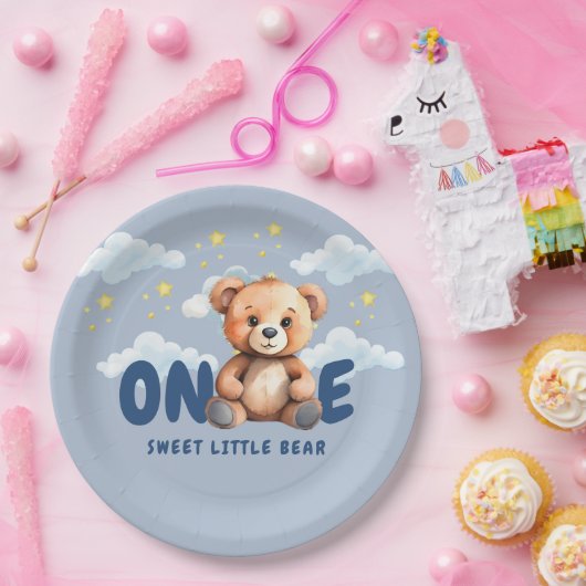 Beer eerste verjaardagspapier Borden Papieren Bordje (Feest)