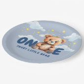 Beer eerste verjaardagspapier Borden Papieren Bordje (Gekanteld)