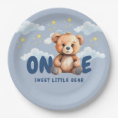 Beer eerste verjaardagspapier Borden Papieren Bordje (Voorkant)