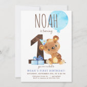 Beer eerste verjaardagsuitnodiging kaart (Voorkant)