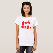 BEER EH?  Funny Beer Deer Canadian Flag T shirt (Voorkant volledig)