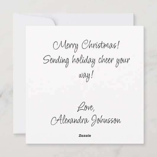 Beer, elanden en mooie natuur met kerst feestdagenkaart (Achterkant)