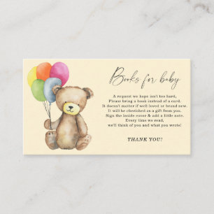 Beer elegant baby boekaanvraag informatiekaartje