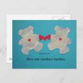 Beer elkaars lasten. Galaties 6:2 Briefkaart (Voorkant / Achterkant)