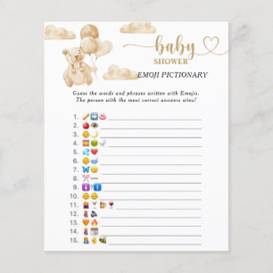 Beer Emoji afbeelding spel baby shower