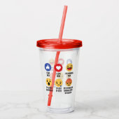 Beer Emojis Acryl Drinkbeker (Achterkant)