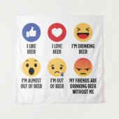 Beer Emojis Wandkleed (Voorkant)