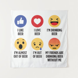 Beer Emojis Wandkleed