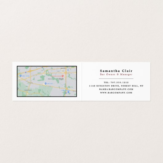 Beer- en armbeeldscherm, Pub/Brewery, gedetailleer Visitekaartje (Binnenkant ongevouwen)