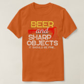 Beer en Ax Throwing Funny T-shirt (Design voorkant)