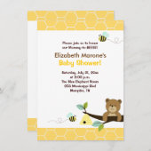 Beer en Baby shower van honing, 4x6 Kaart (Voorkant / Achterkant)