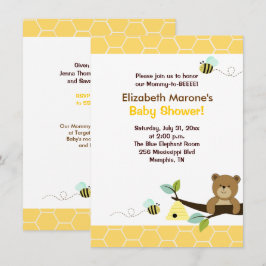 Beer en Baby shower van honing, 4x6 Kaart
