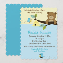 Beer en Baby shower van honingbijen Kaart