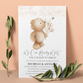 Beer en Baby shower voor bijenparen Kaart