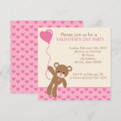 Beer en Ballonnen Valentijnsdag Uitnodiging (Voorkant / Achterkant)