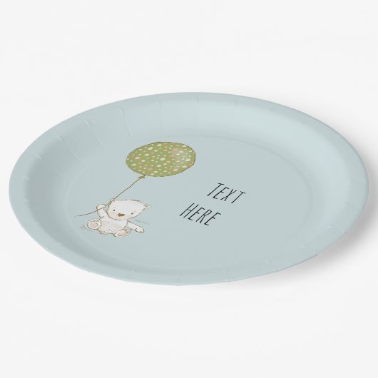 Beer en ballonpapier Bord - Blauw (Gekanteld)