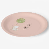 Beer en ballonpapier Bord - perzik (Gekanteld)