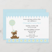 Beer en ballonvaarding op zaterdag uitnodiging (Voorkant / Achterkant)