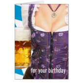 Beer en Bar Maiden Birthday Kaart (Voorkant)
