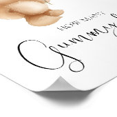 Beer en bijen | Hoeveel? Baby shower game Poster (Hoek)