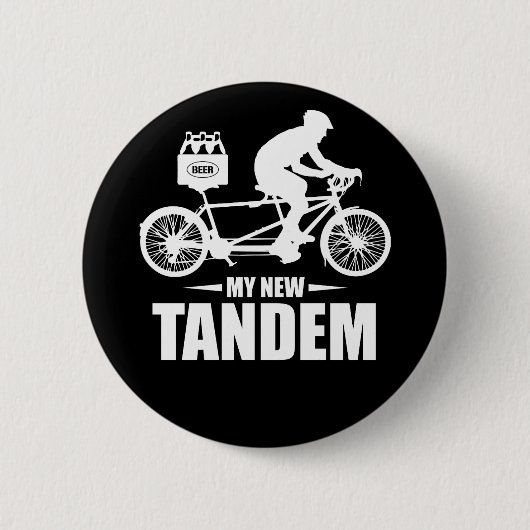 Beer en Bike is een perfecte tandem Ronde Button 5,7 Cm (Voorkant)
