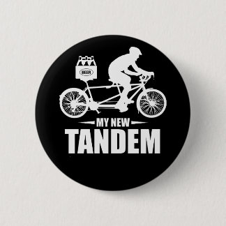 Beer en Bike is een perfecte tandem Ronde Button 5,7 Cm