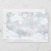 Beer en blauwe ballonnen winterfoto bedankkaart (Achterkant)