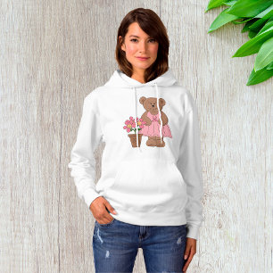 Beer en bloemen hoodie