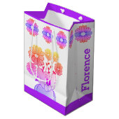 Beer en bloemen medium cadeauzakje (Voorkant Gekanteld)