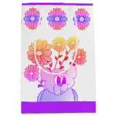 Beer en bloemen medium cadeauzakje (Voorkant)